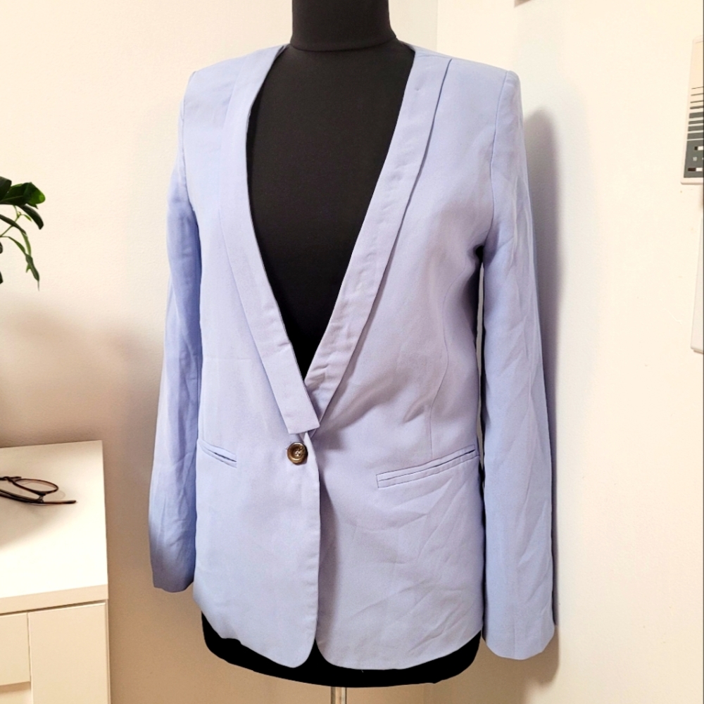 I. MADELINE Baby blue silk light blazer Size S